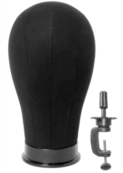 Mannequin Head Form with Countertop Clamp